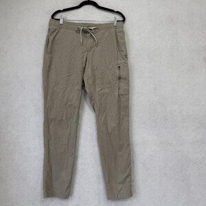 Vuori Pants Mens Large Tan Ripstop Drawstring Travel Jogger Lightweight Hiking